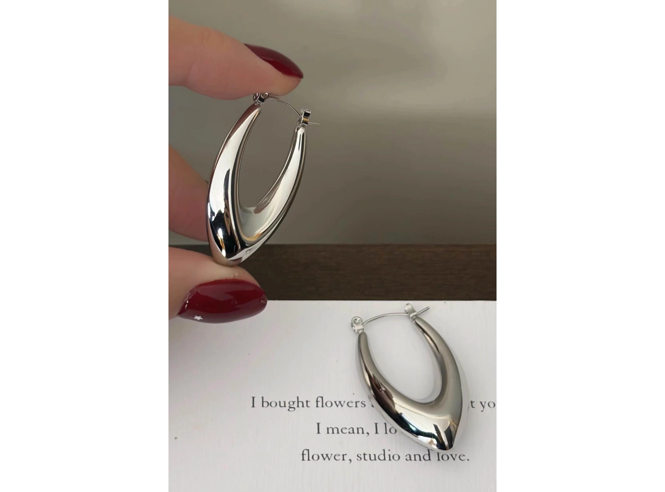 Gümüş Renk Çelik Halka Küpe (Çift)