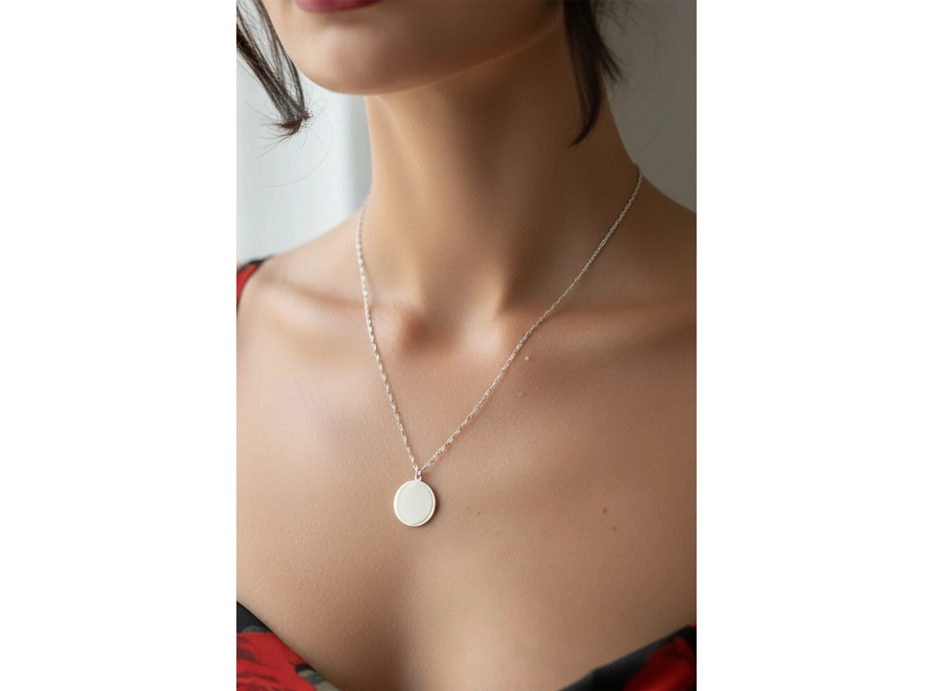 Gümüş Renk Çelik Kolye