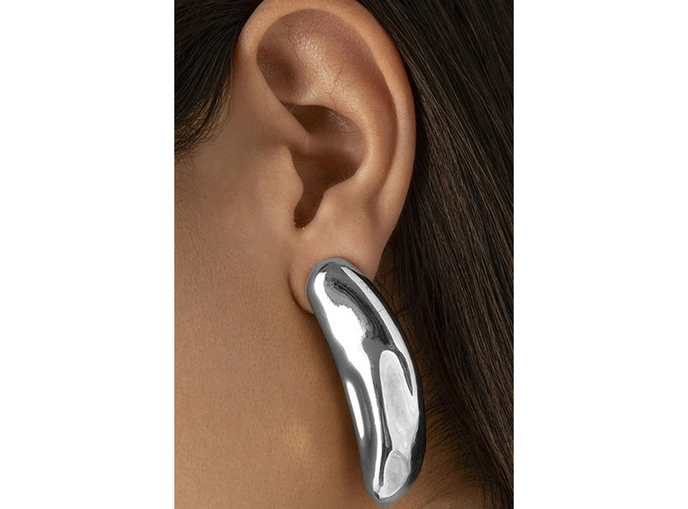 Gümüş Renk Çelik Küpe (Çift)