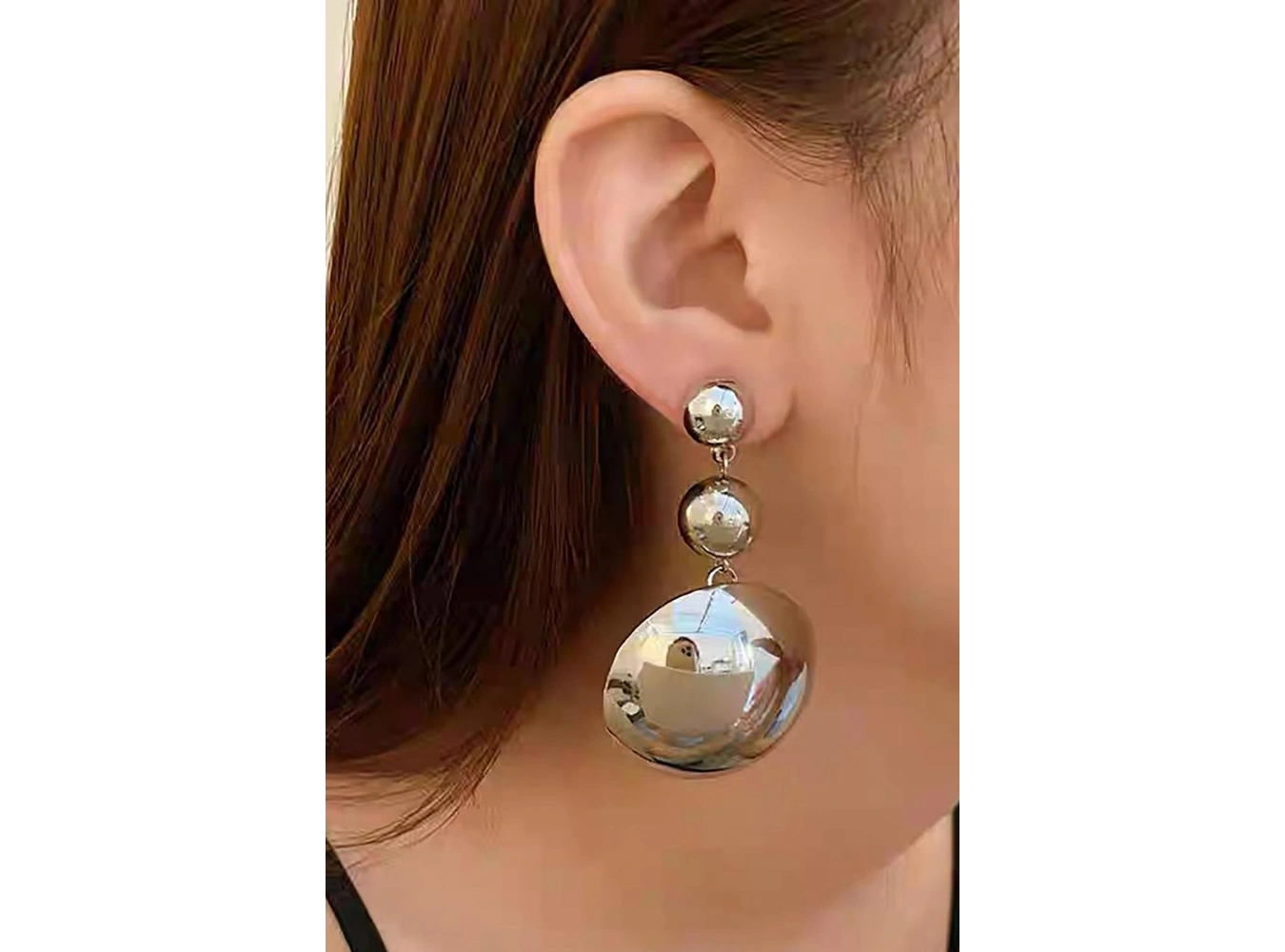 Gümüş Renk Çelik Küpe (Çift)