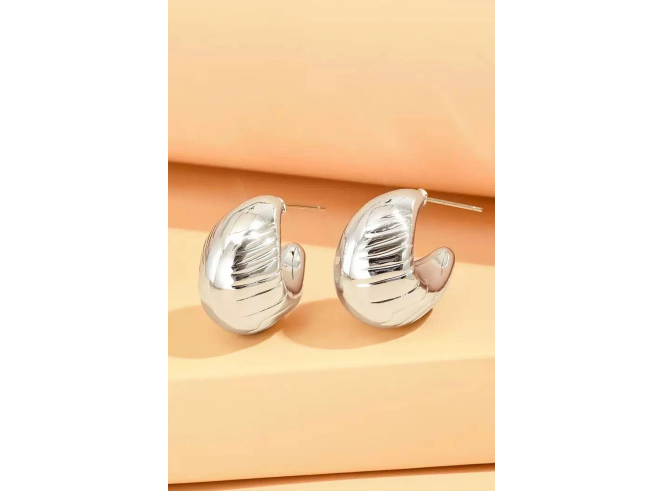 Gümüş Renk Çelik Küpe (Çift)