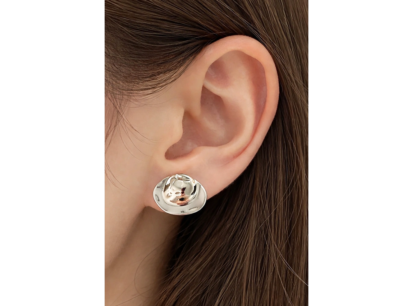 Gümüş Renk Çelik Küpe (Çift)