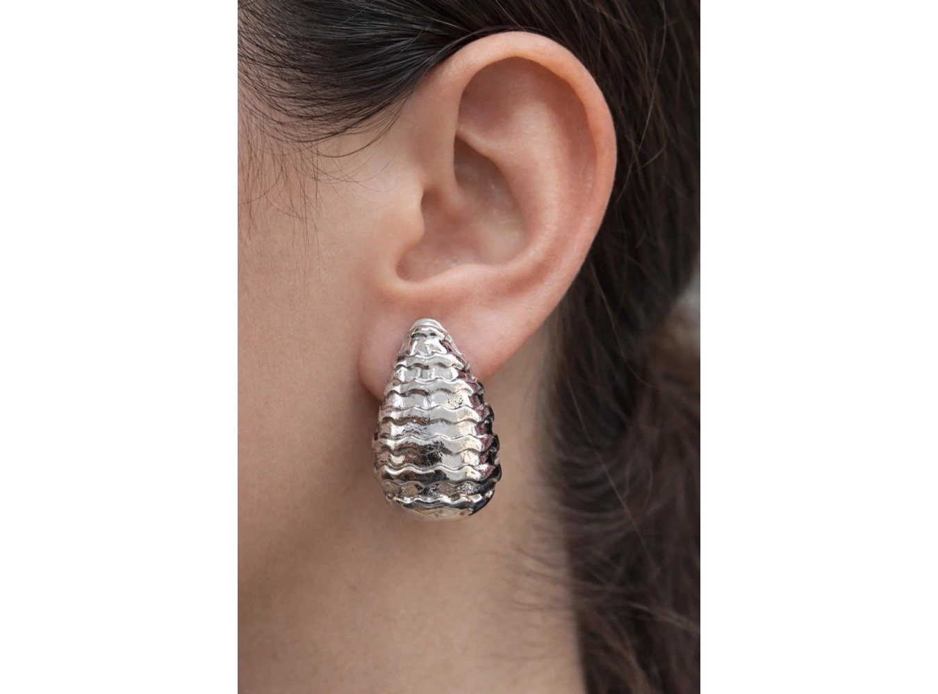 Gümüş Renk Çelik Küpe (Çift)