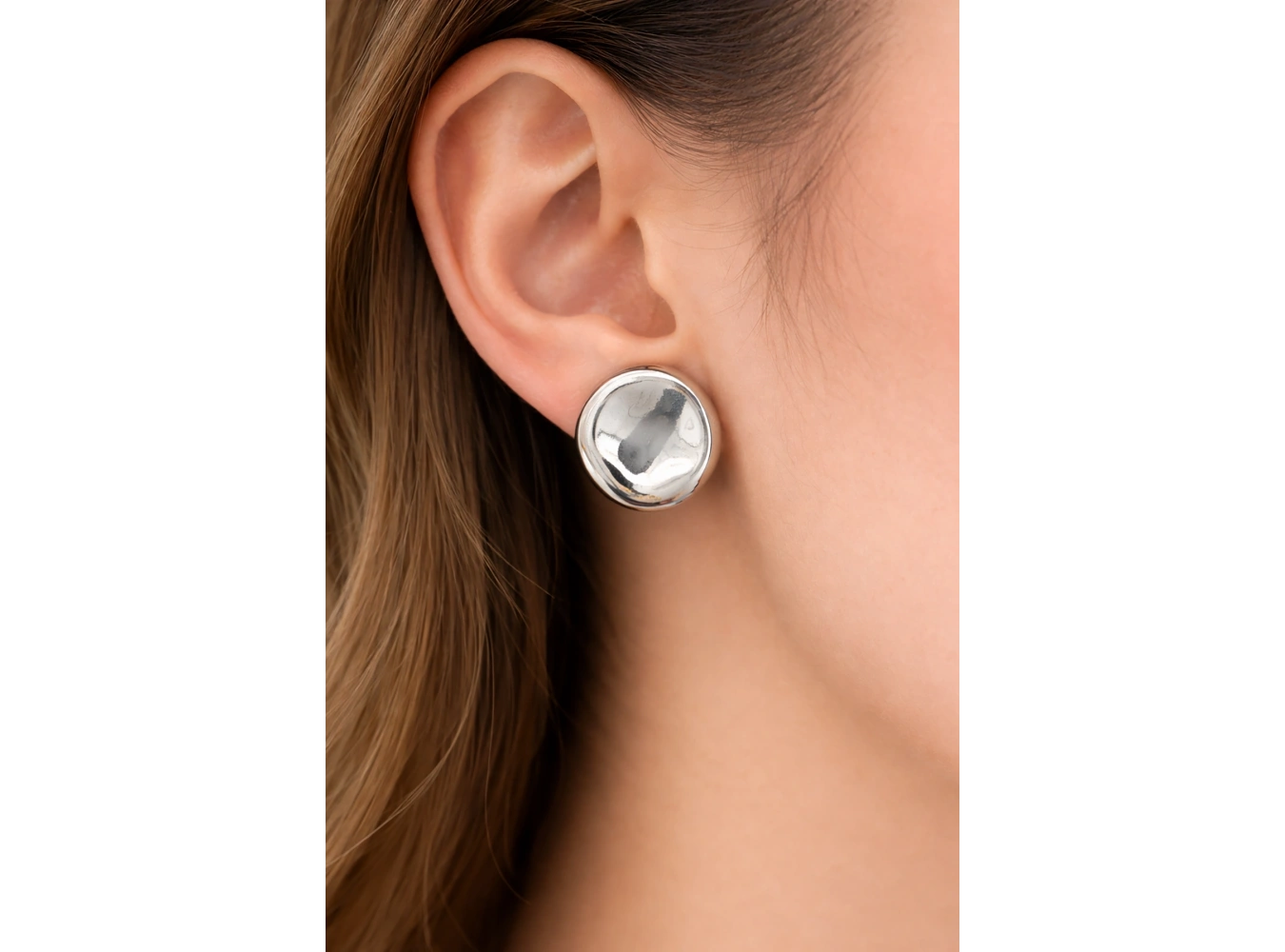 Gümüş Renk Çelik Küpe (Çift)