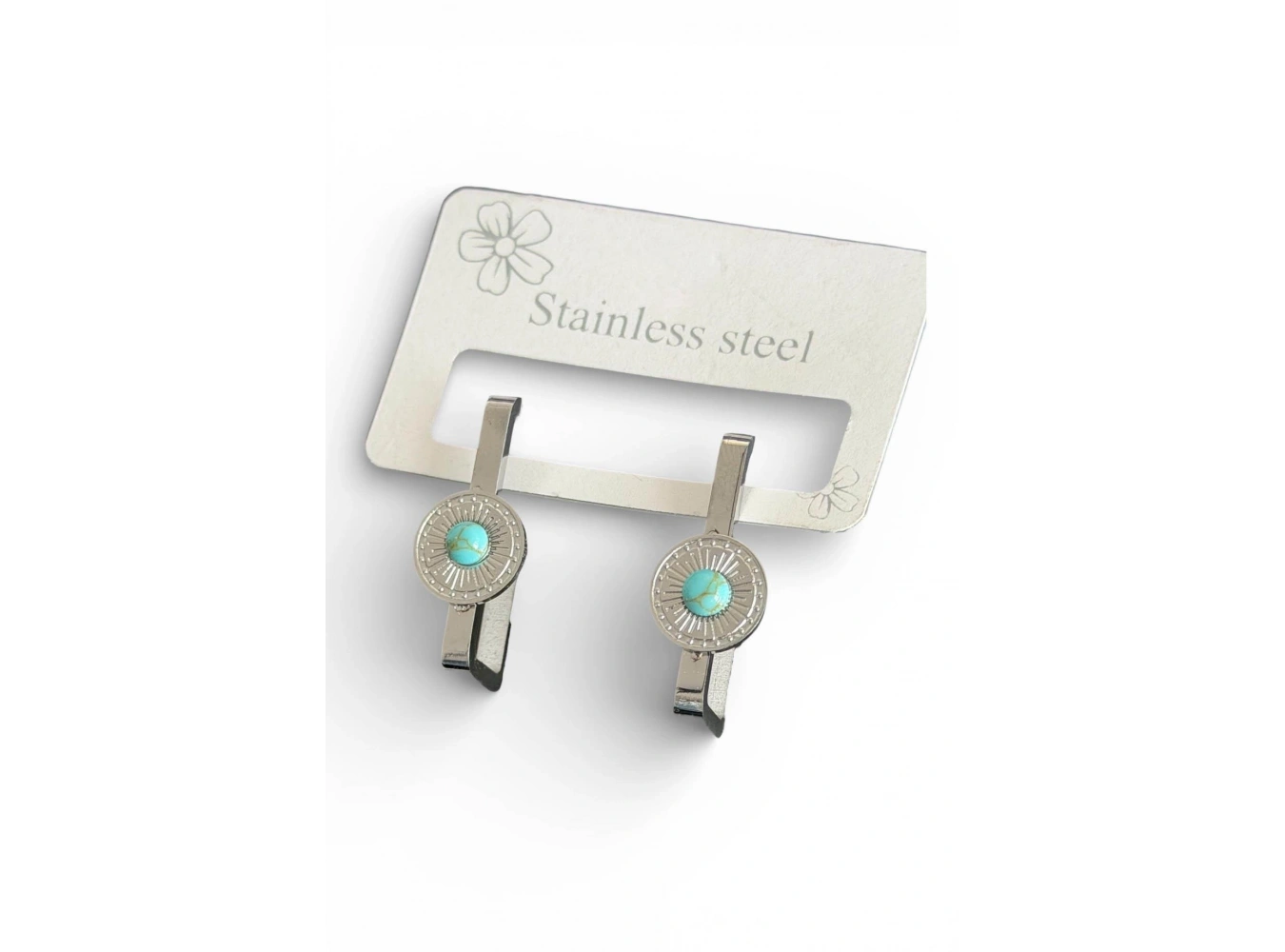 Gümüş Renk Çelik Küpe (Çift)