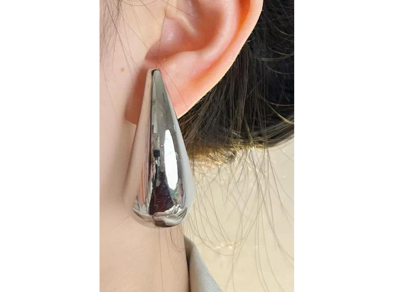 Gümüş Renk Çelik Küpe (Çift)