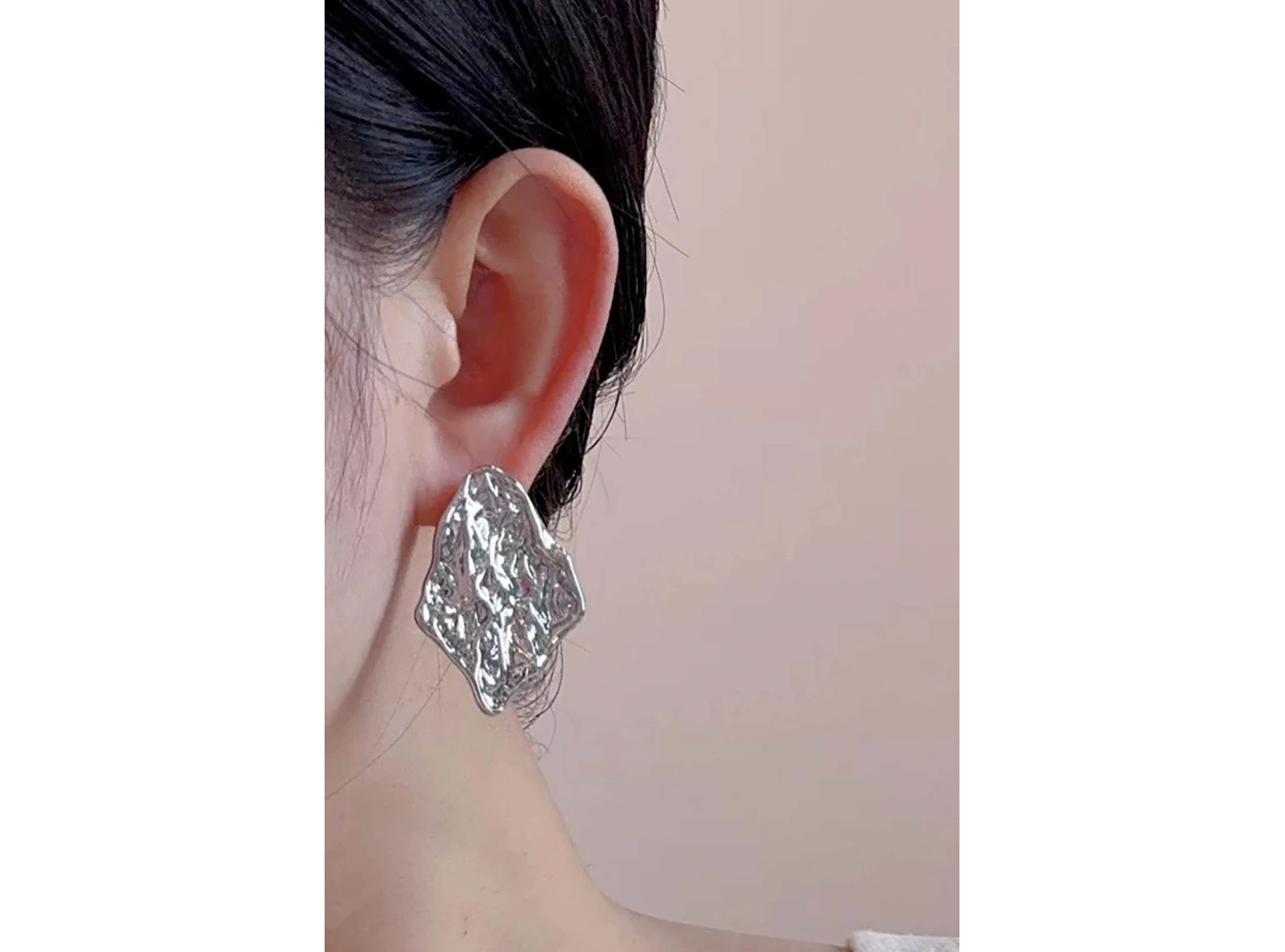 Gümüş Renk Çelik Küpe (Çift)