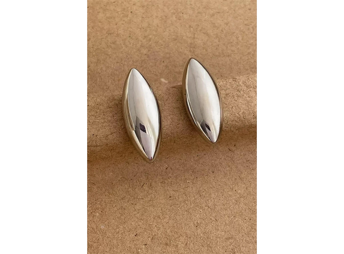 Gümüş Renk Çelik Küpe (Çift)