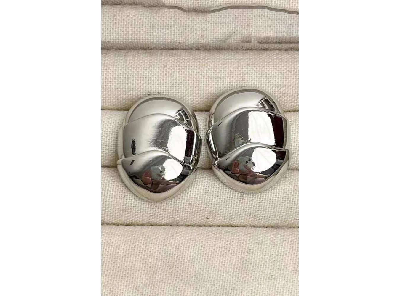 Gümüş Renk Çelik Küpe (Çift)