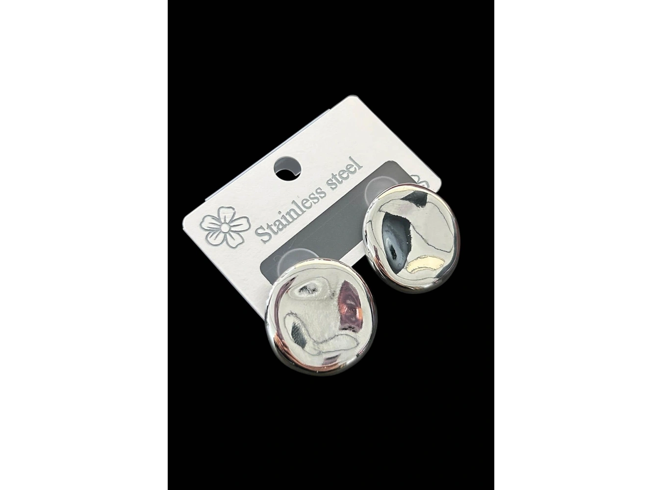 Gümüş Renk Çelik Küpe (Çift)