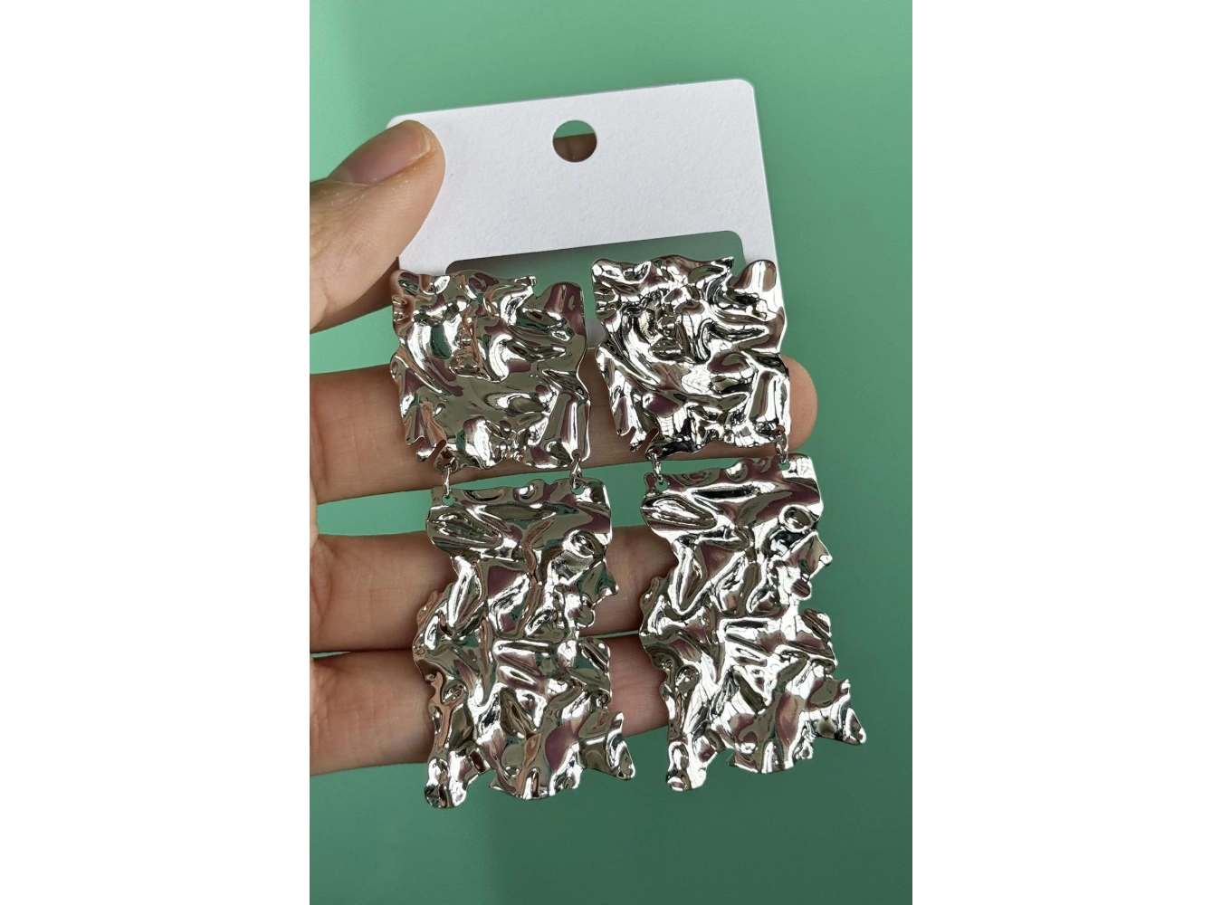 Gümüş Renk Çelik Küpe (Çift)