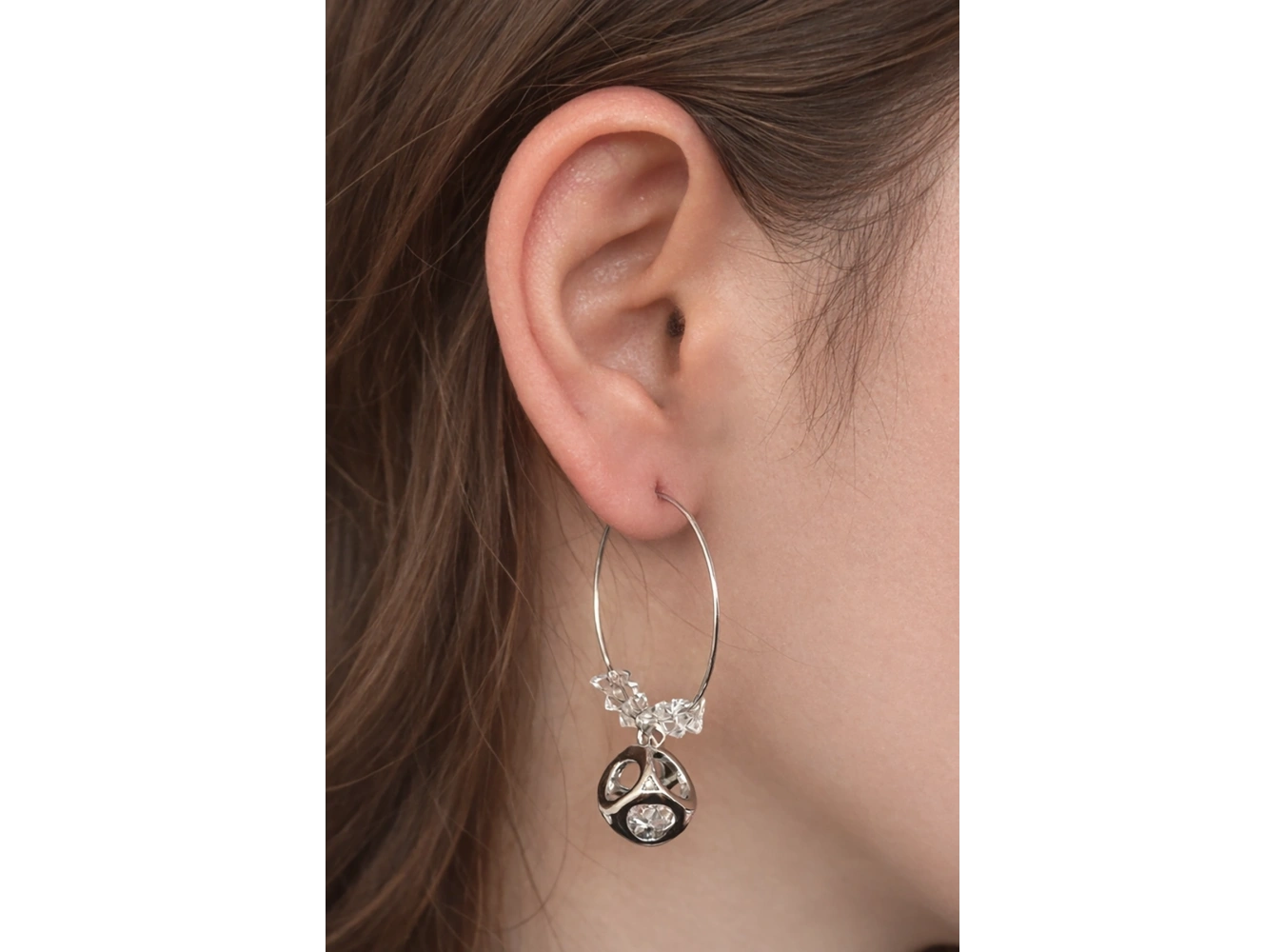 Gümüş Renk Çelik Xuping VİP Halka Küpe