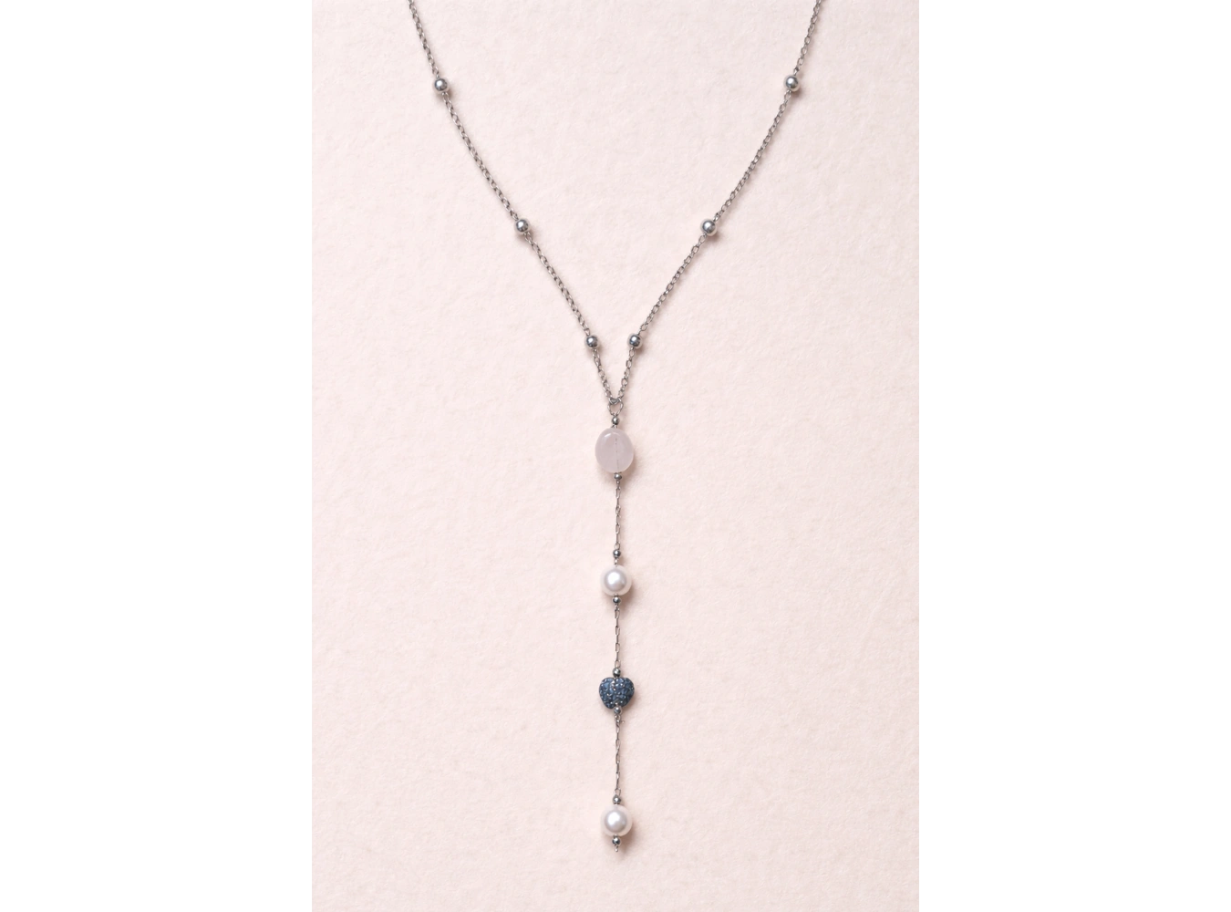 Gümüş Renk Çelik Y Kolye