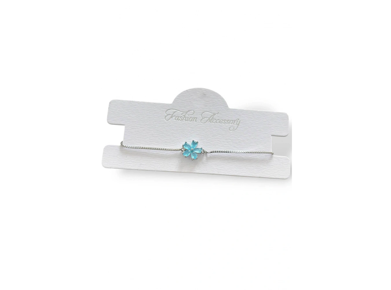 Gümüş Renk Çiçek Figürlü Bileklik