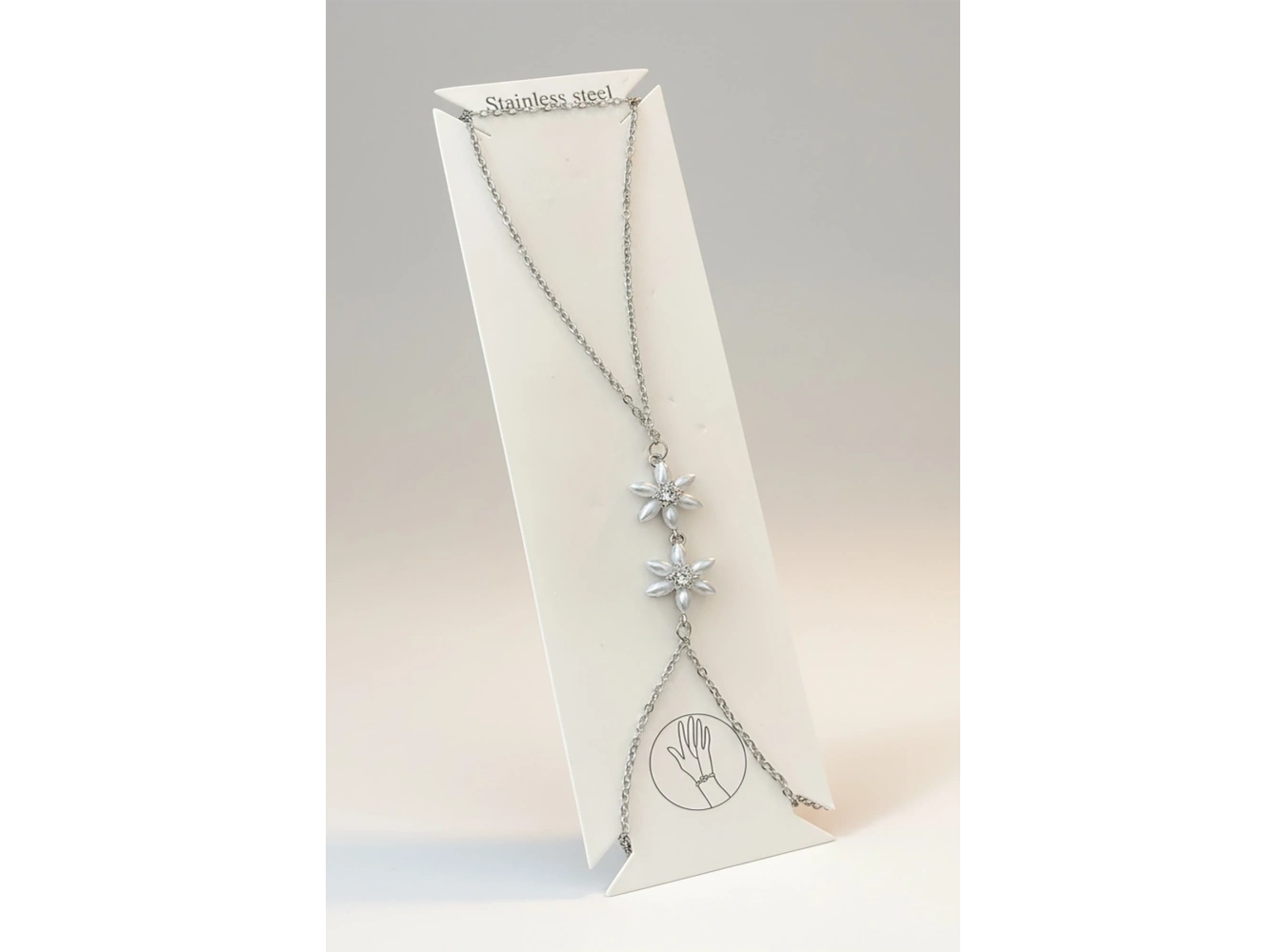 Gümüş Renk Çiçek Figürlü Çelik Şahmeran