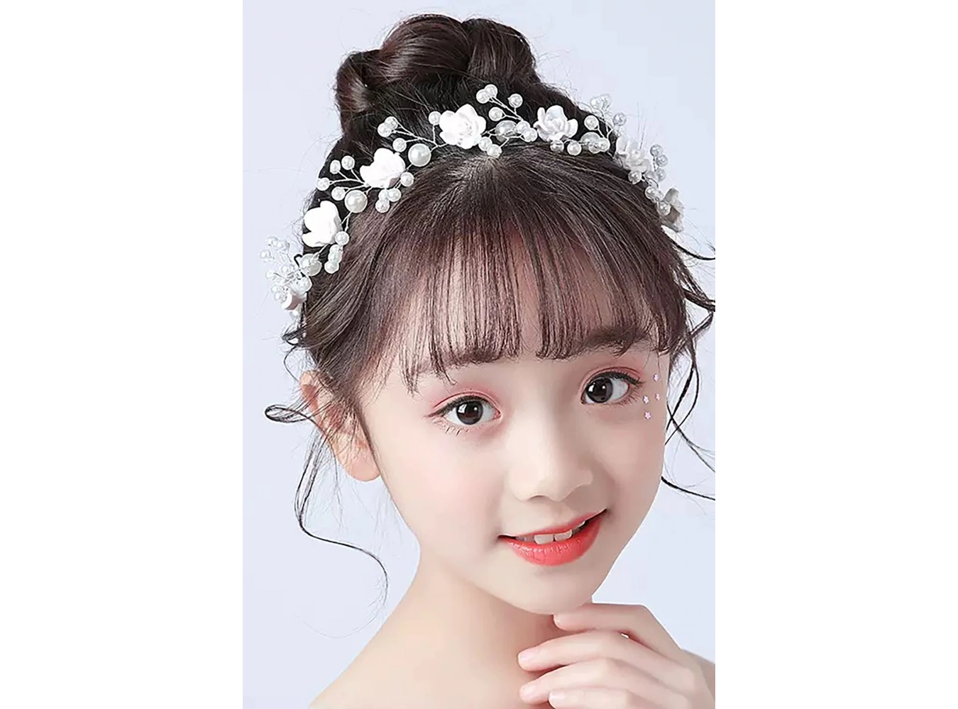 Gümüş Renk Çiçek Figürlü Saç Aksesuarı/ Alınlık