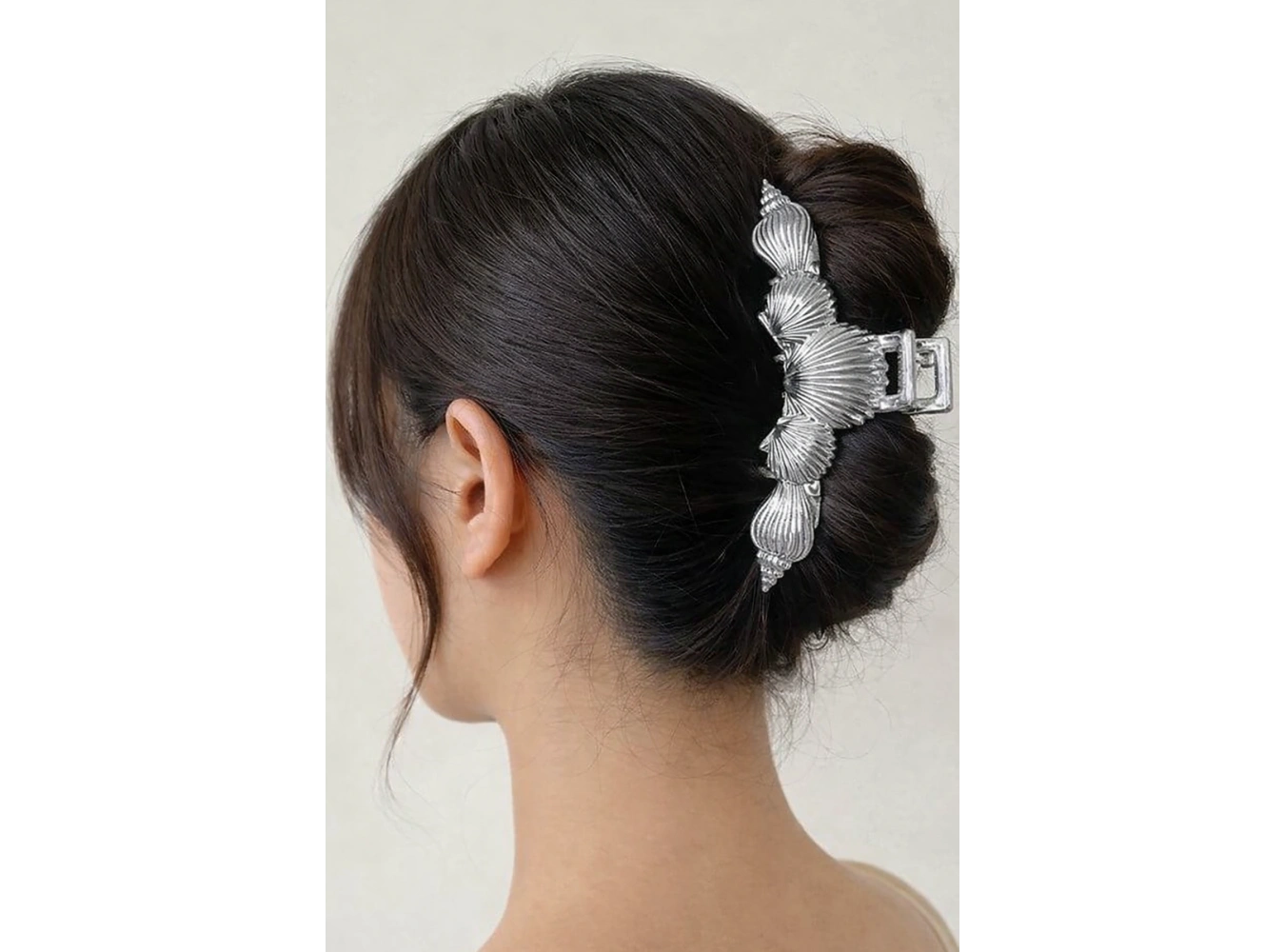 Gümüş Renk Deniz Kabuğu Figürlü Metal  Mandal Toka