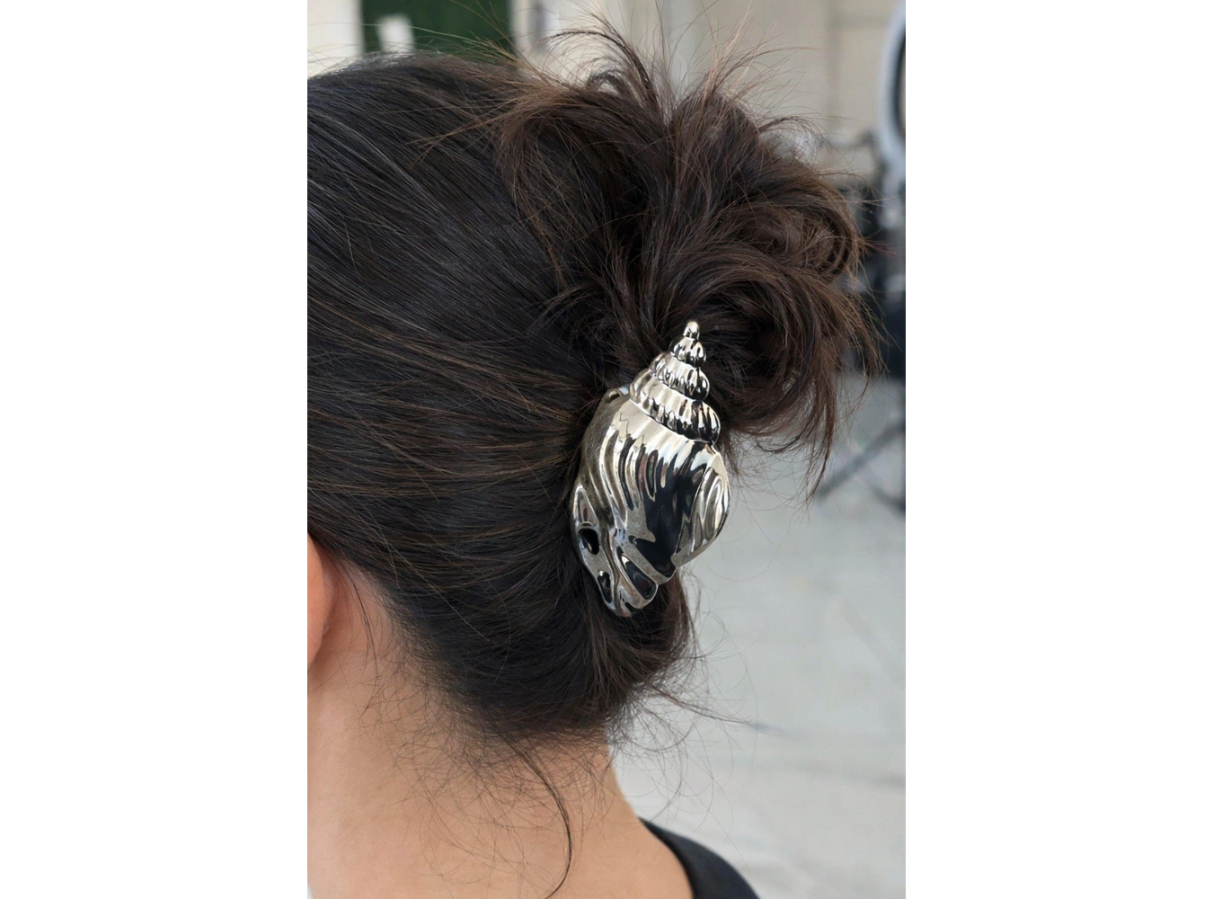 Gümüş Renk Deniz Kabuğu Figürlü Metal Mandal Toka