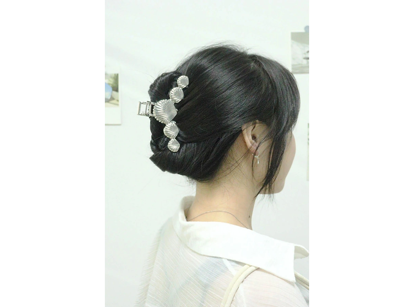 Gümüş Renk Deniz Kabuğu Figürlü Metal Mandal Toka