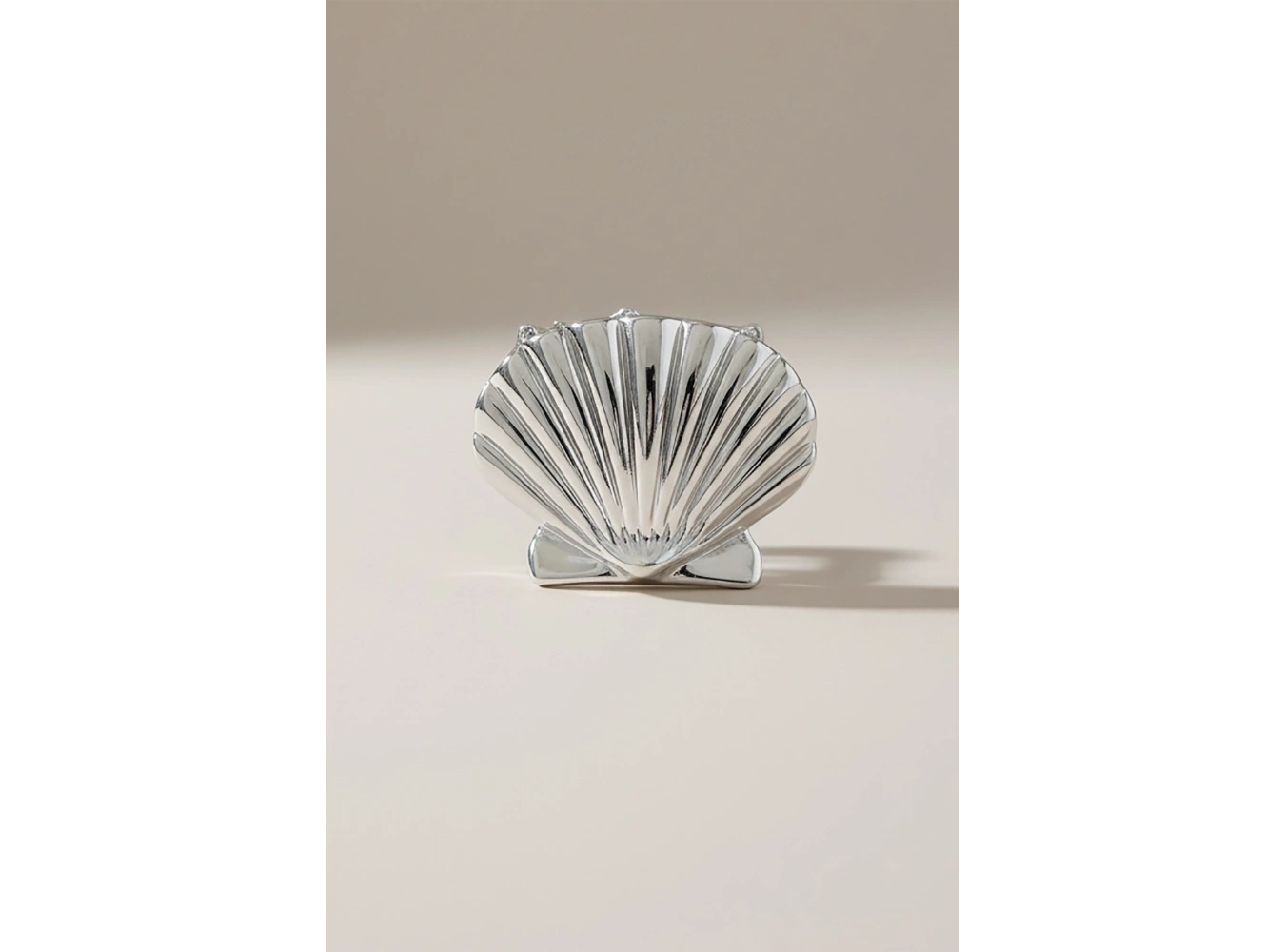 Gümüş Renk Deniz Kabuğu Figürlü Metal  Mandal Toka