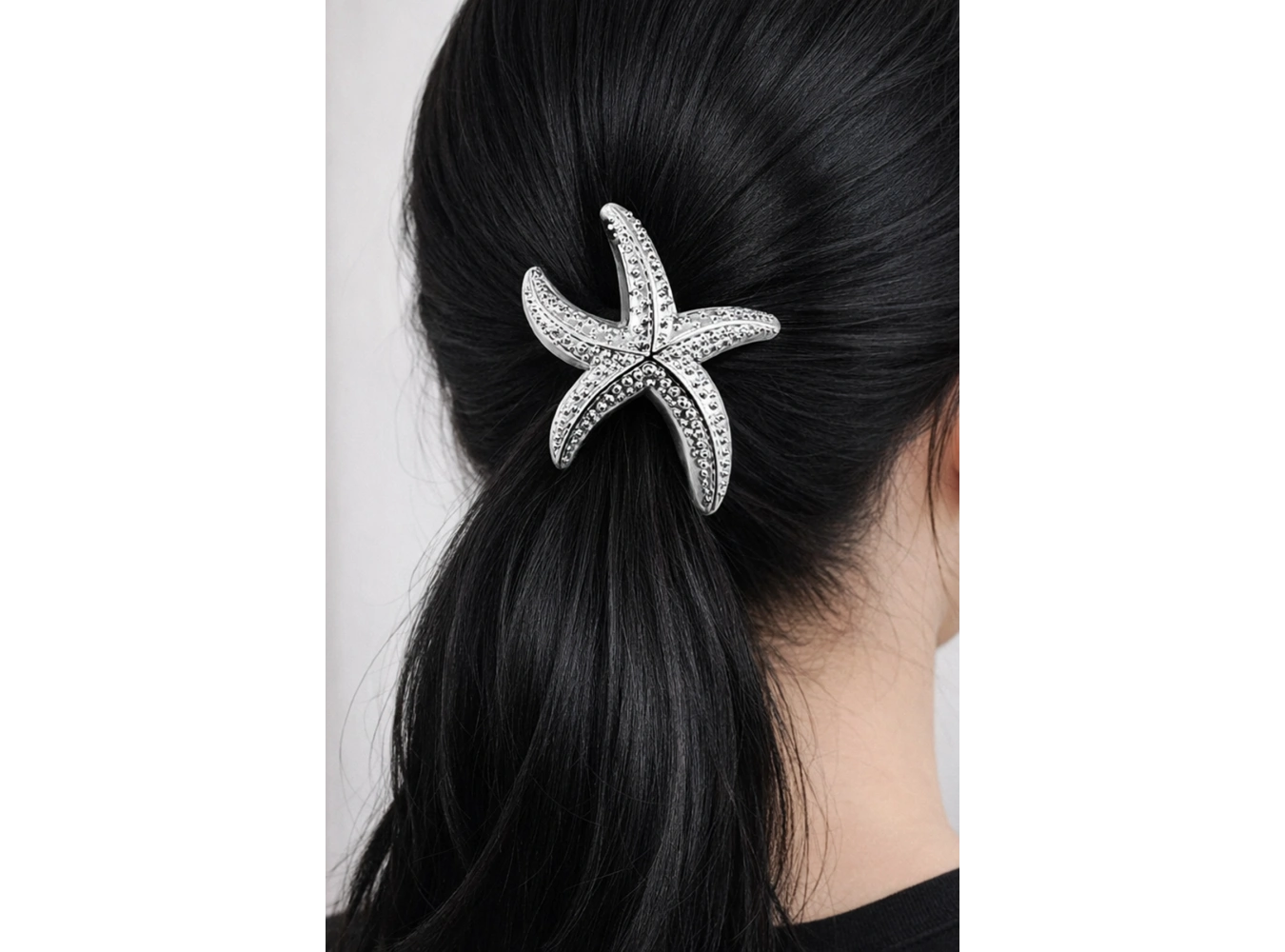 Gümüş Renk Deniz Yıldızı Figürlü Metal Lastik Toka