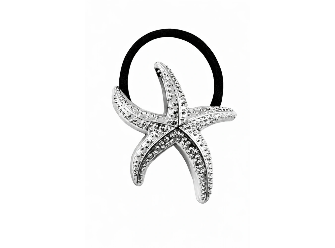 Gümüş Renk Deniz Yıldızı Figürlü Metal Lastik Toka