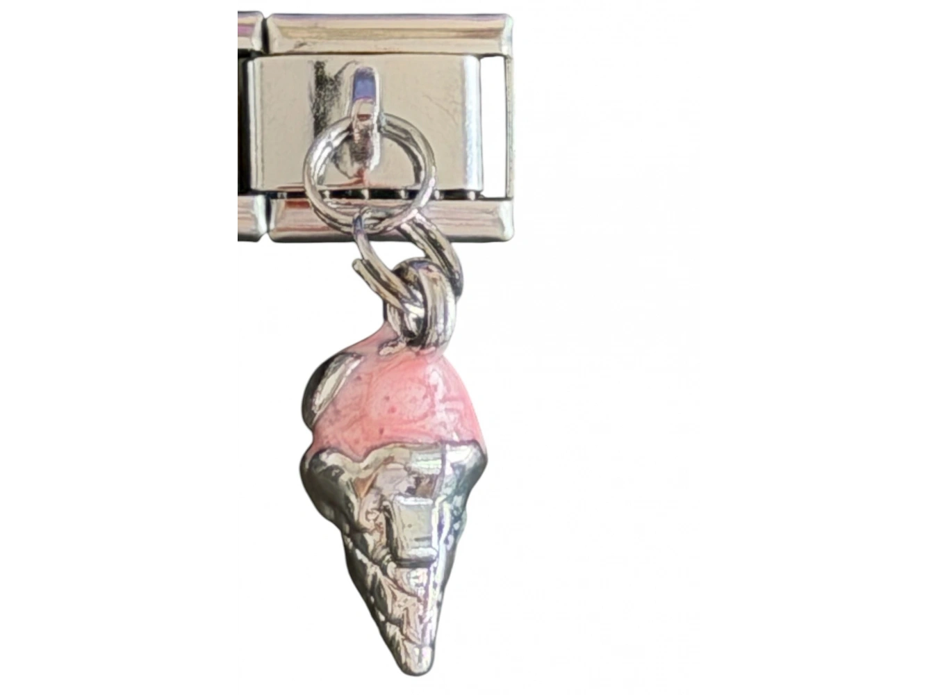 Gümüş Renk Dondurma Figürlü Çelik Nomination Charm (Tek)