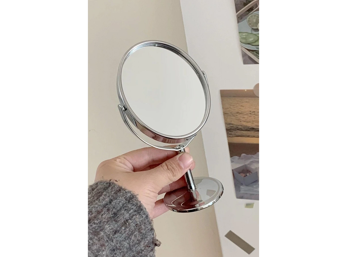 Gümüş Renk Dönebilen Masa Aynası