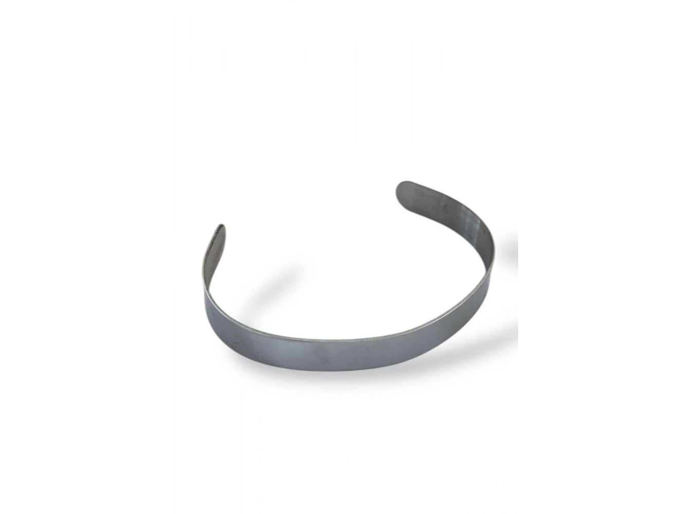 Gümüş Renk Erkek Çelik Kelepçe Bileklik