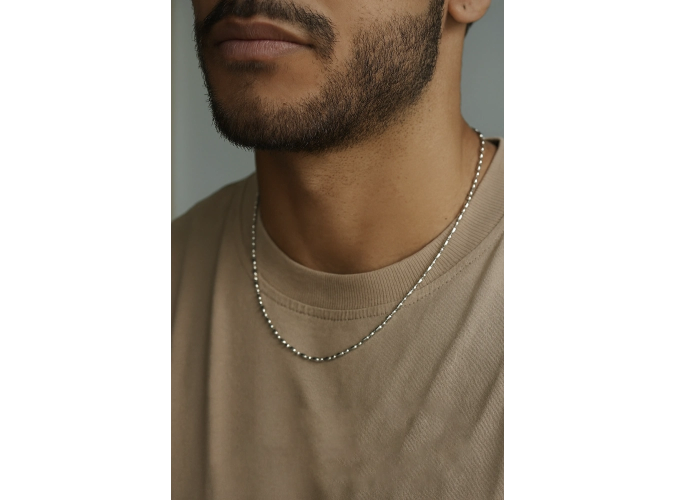 Gümüş Renk Erkek Çelik Kolye