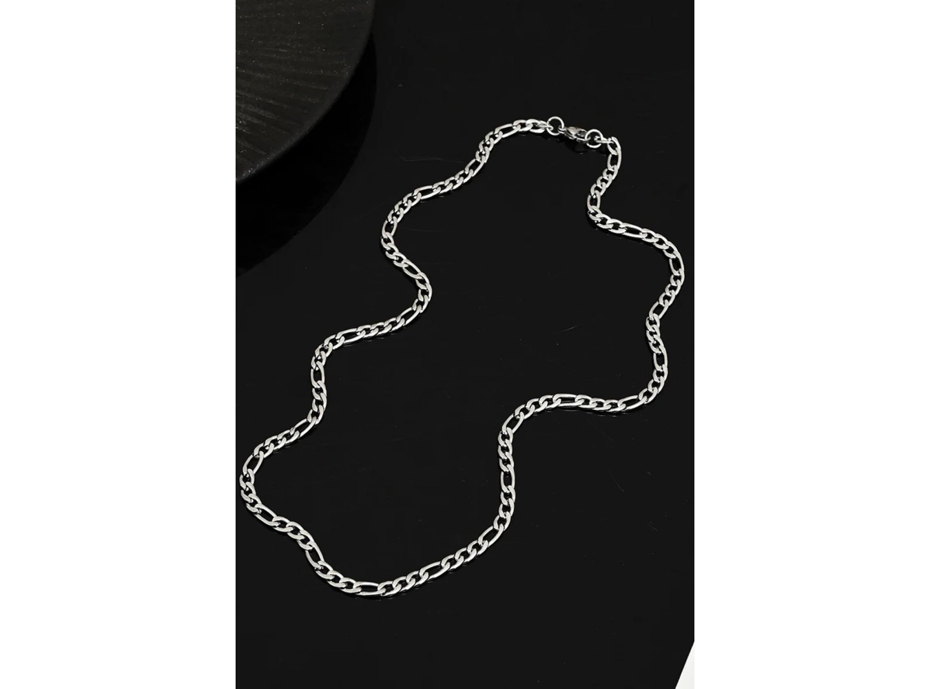 Gümüş Renk Erkek Zincir Çelik Kolye (55cm)