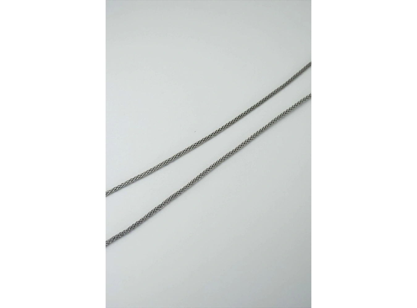 Gümüş Renk Erkek Zincir Çelik Kolye (55cm)