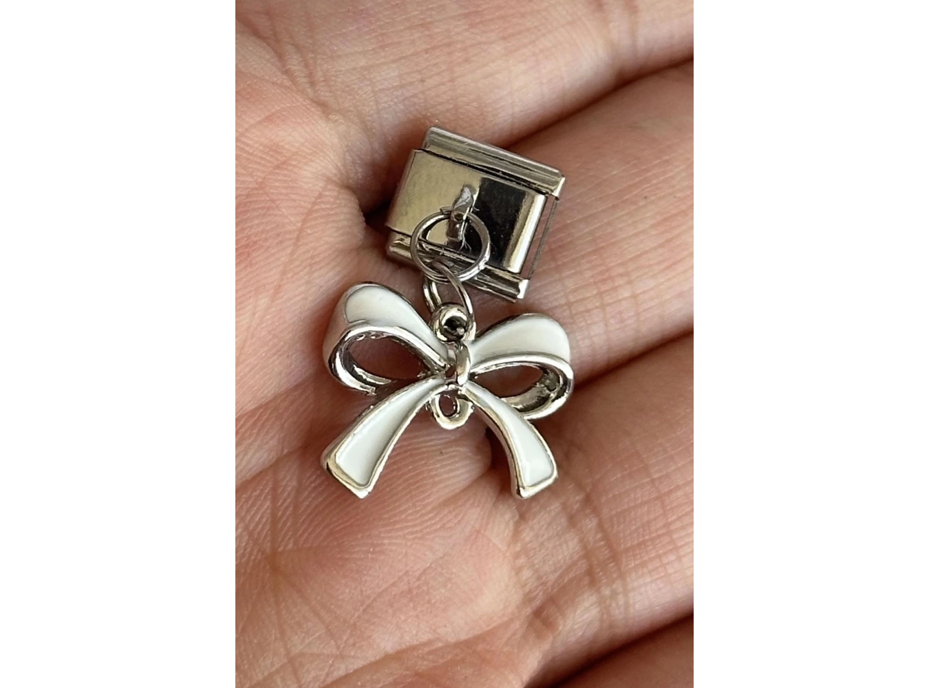 Gümüş Renk Fiyonk Figürlü Çelik Nomination Charm (Tek)