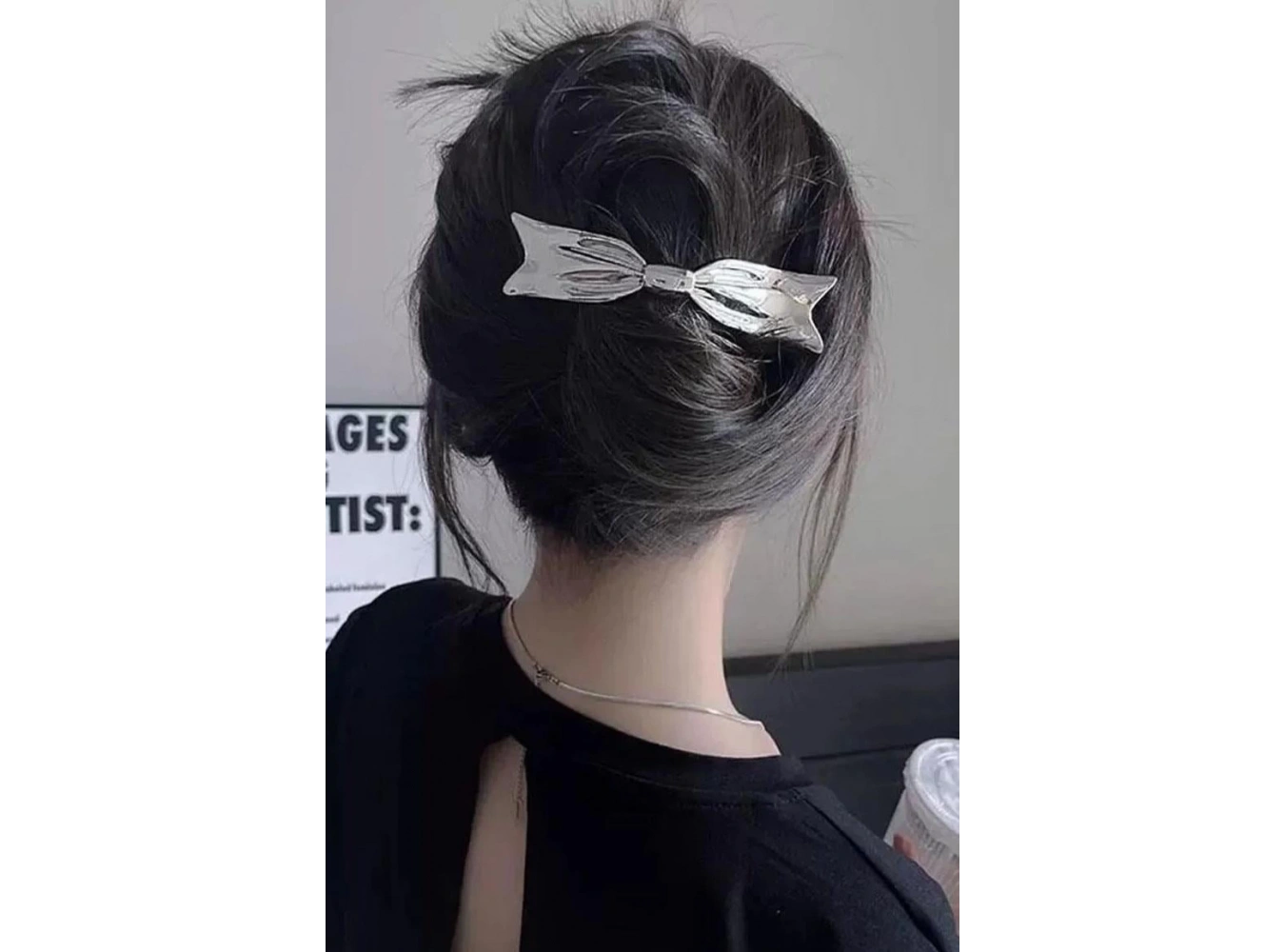 Gümüş Renk Fiyonk Figürlü Metal Otomat Toka