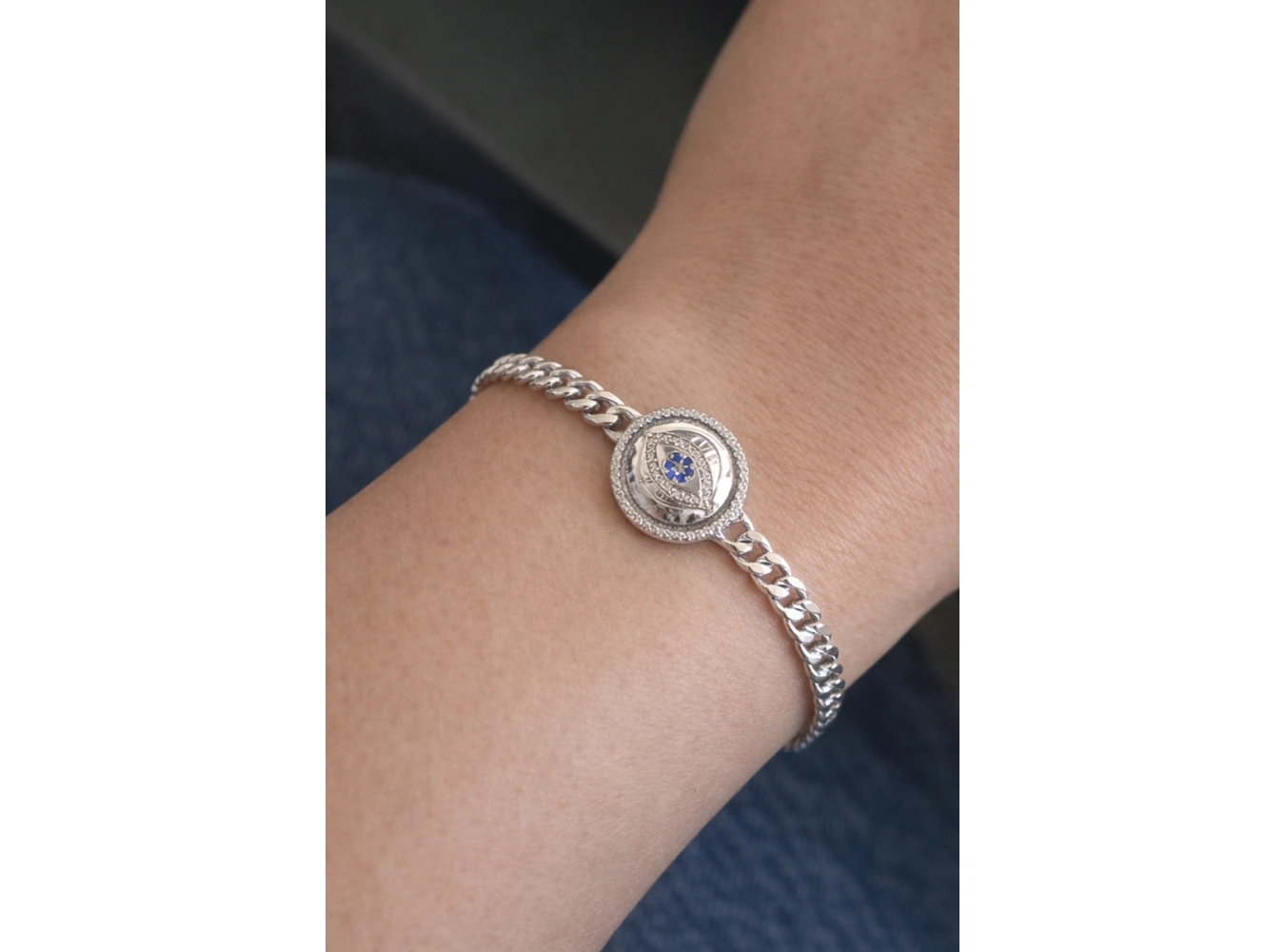 Gümüş Renk Göz Figürlü Xuping Bileklik