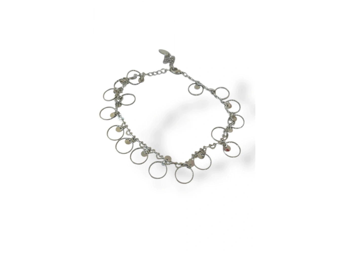 Gümüş Renk Halka Detaylı YSX Halhal