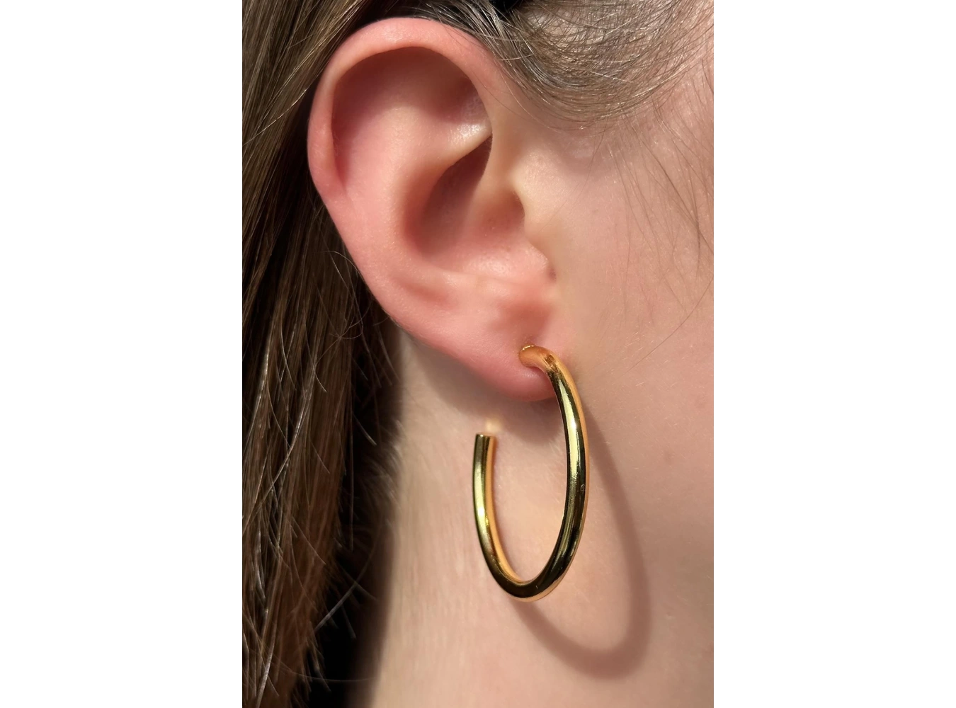 Gümüş Renk Halka Küpe