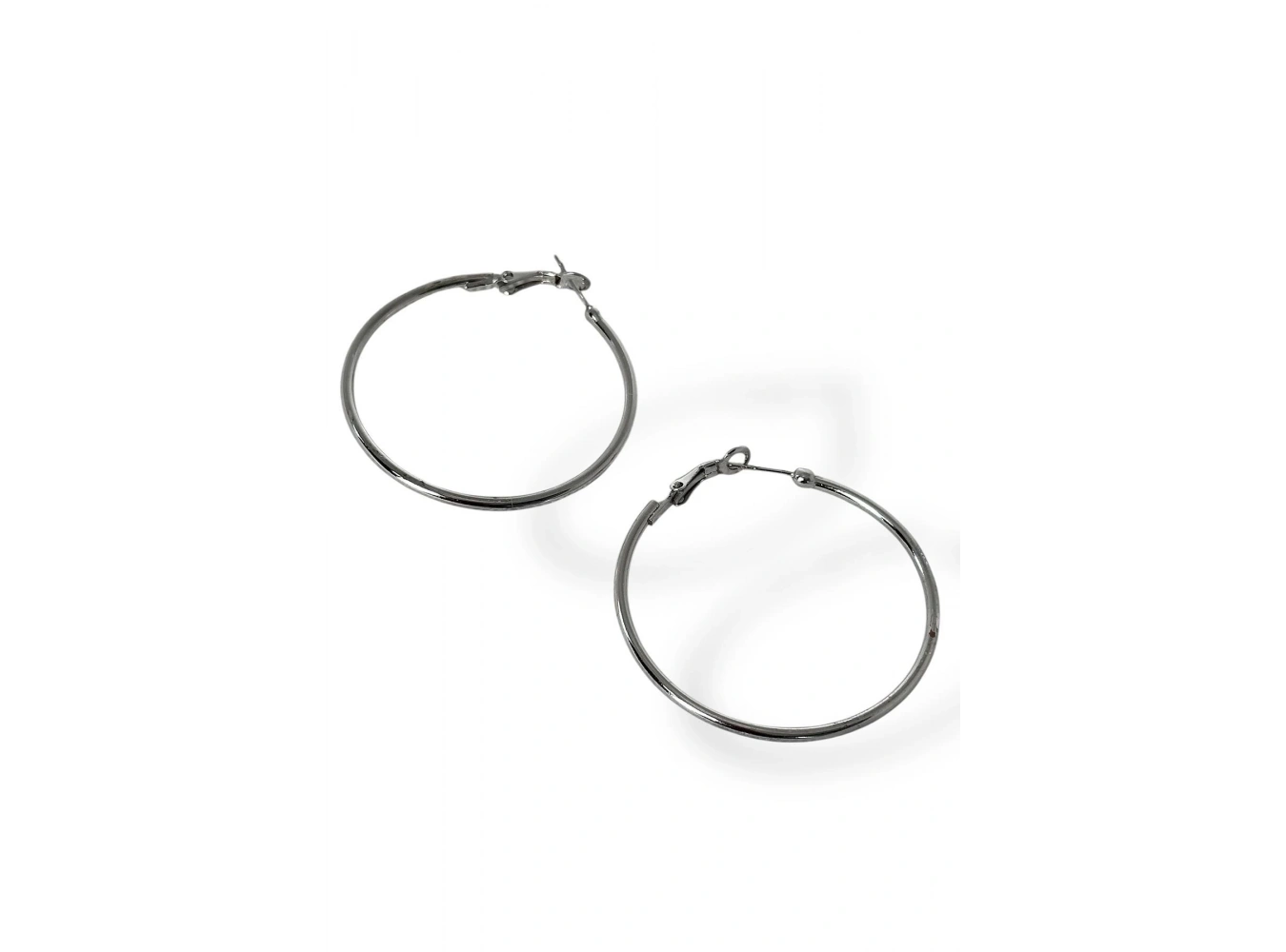 Gümüş Renk Halka Küpe