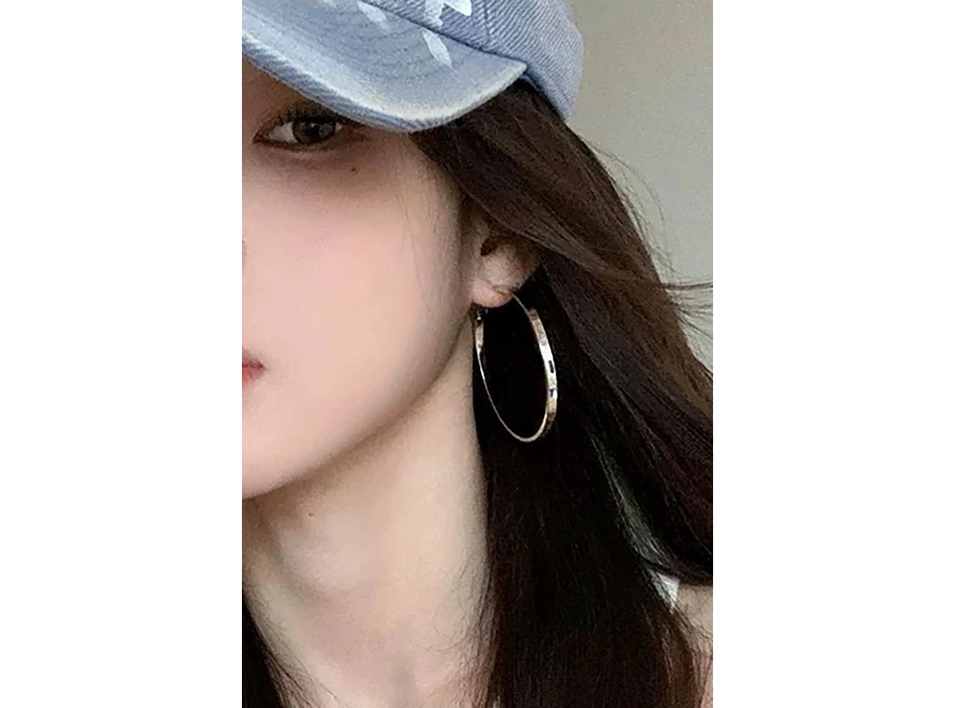 Gümüş Renk Halka Küpe 60MM (Çift)