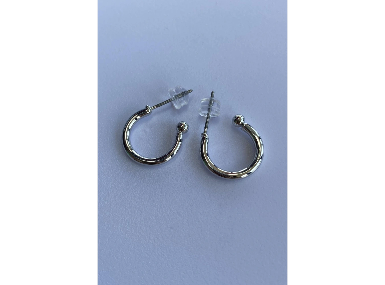 Gümüş Renk Halka Küpe (Çift)