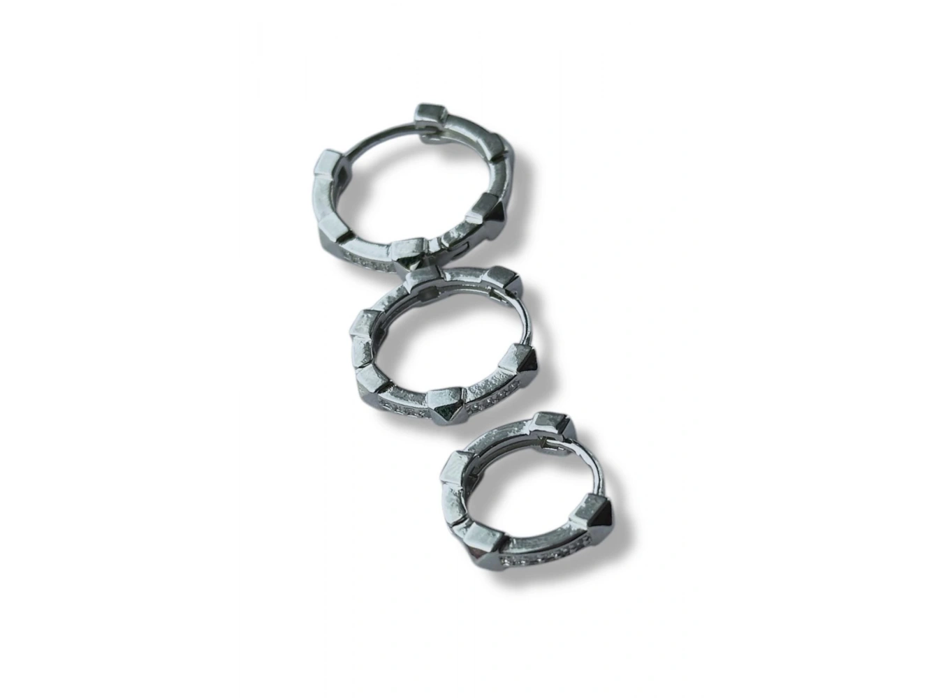 Gümüş Renk Halka VİP 3lü YSX Küpe Set