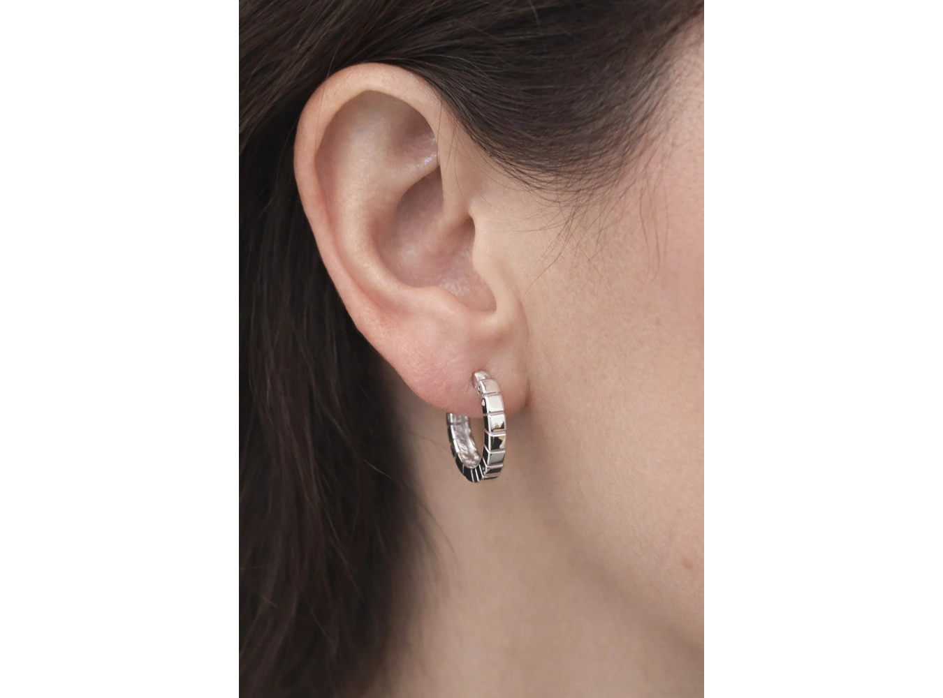 Gümüş Renk Halka14K Altın Kaplama Tx  Küpe (Çift)