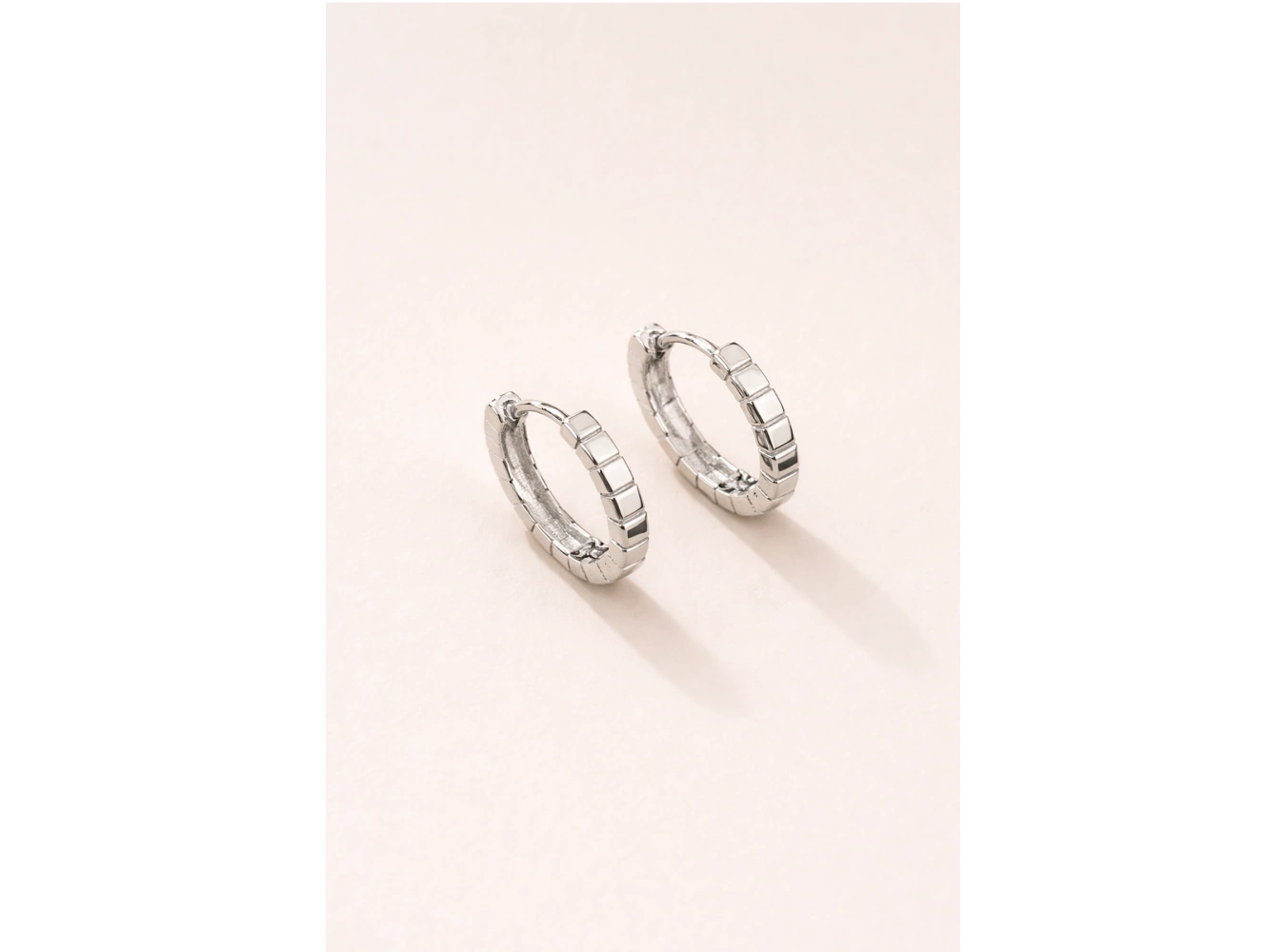 Gümüş Renk Halka14K Altın Kaplama Tx  Küpe (Çift)