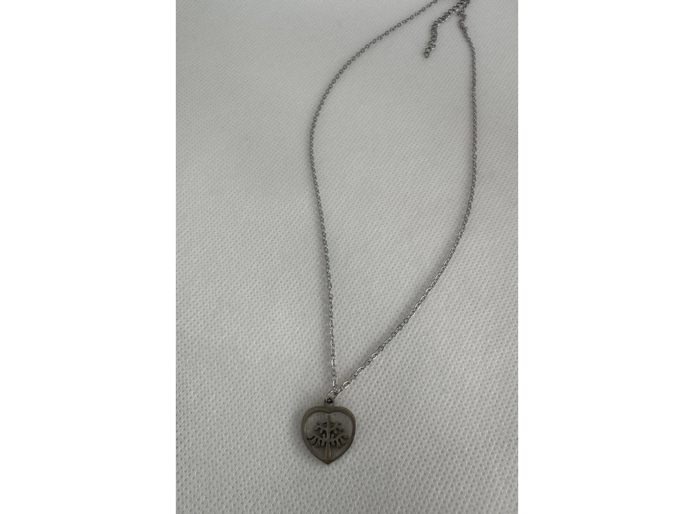 Gümüş Renk Hayat Ağacı Figürlü Çelik Kolye