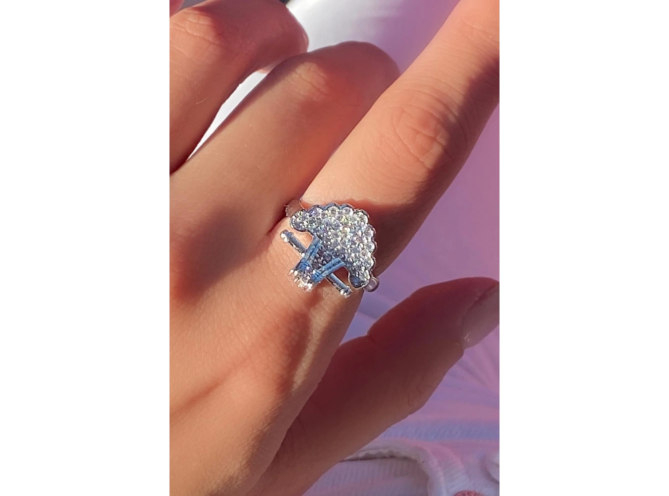 Gümüş Renk Hayat Ağacı Figürlü Metal Ayarlanabilir Yüzük