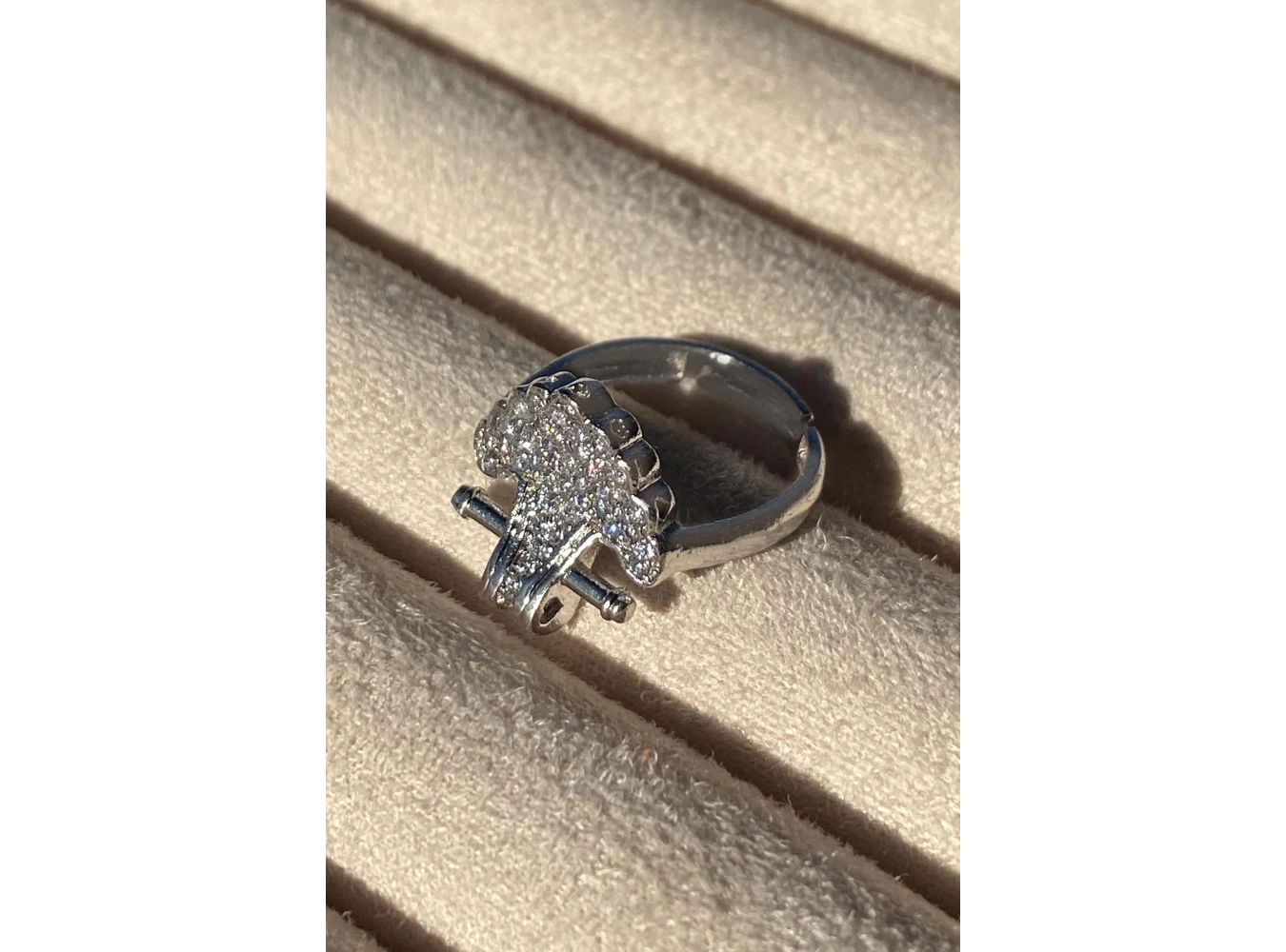 Gümüş Renk Hayat Ağacı Figürlü Metal Ayarlanabilir Yüzük