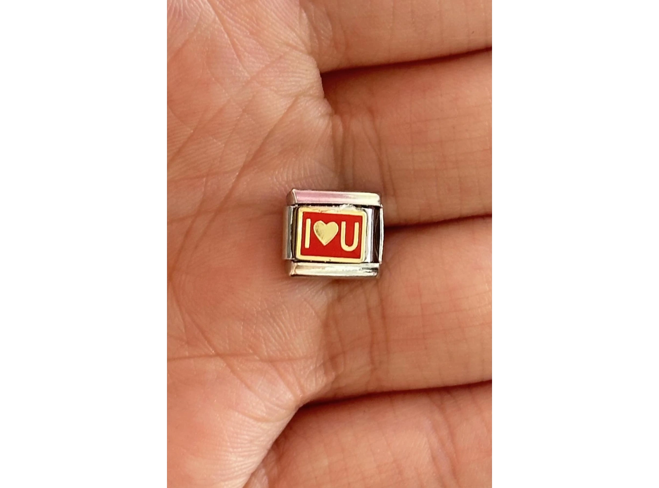 Gümüş Renk Kalp Figürlü Çelik Nomination Charm (Tek)