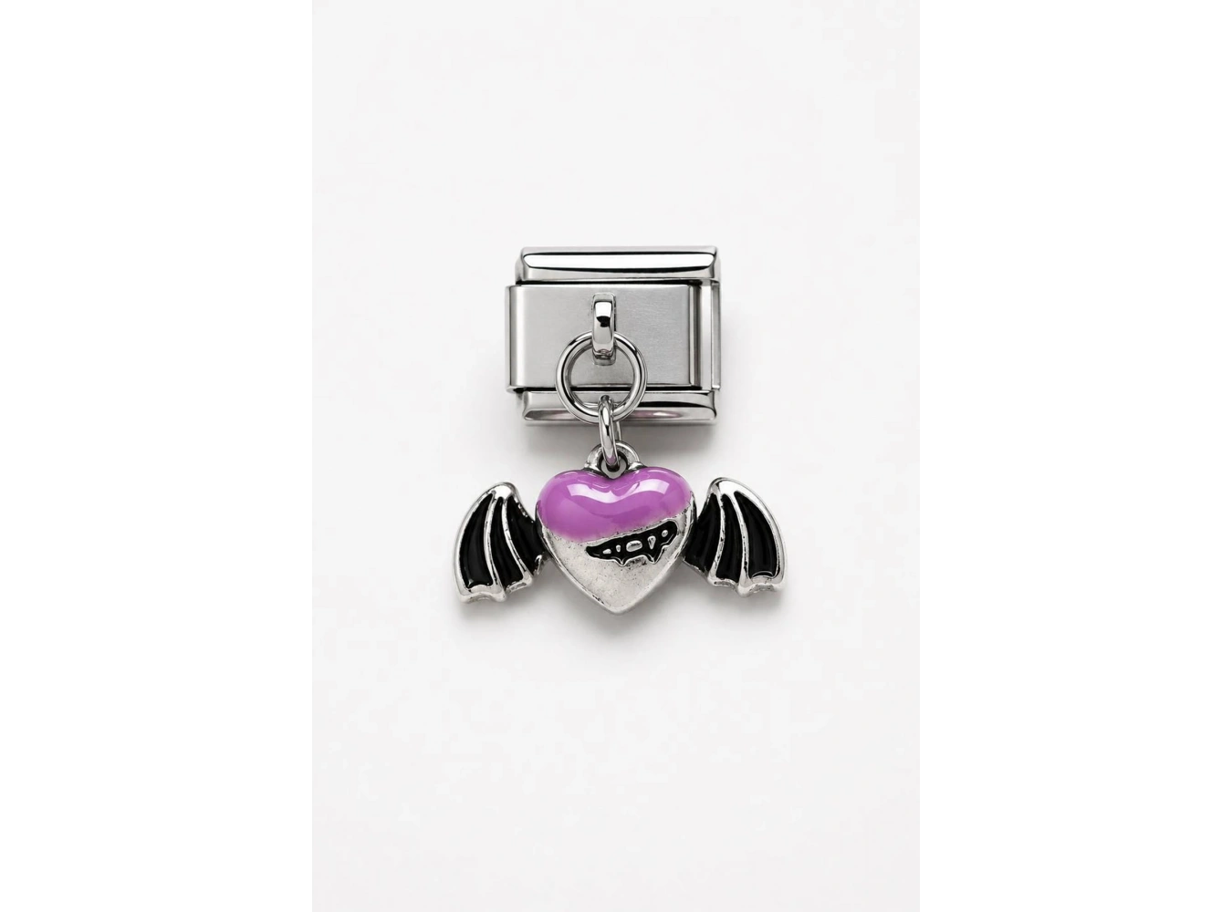Gümüş Renk Kalp Figürlü Çelik Nomination Charm (Tek)