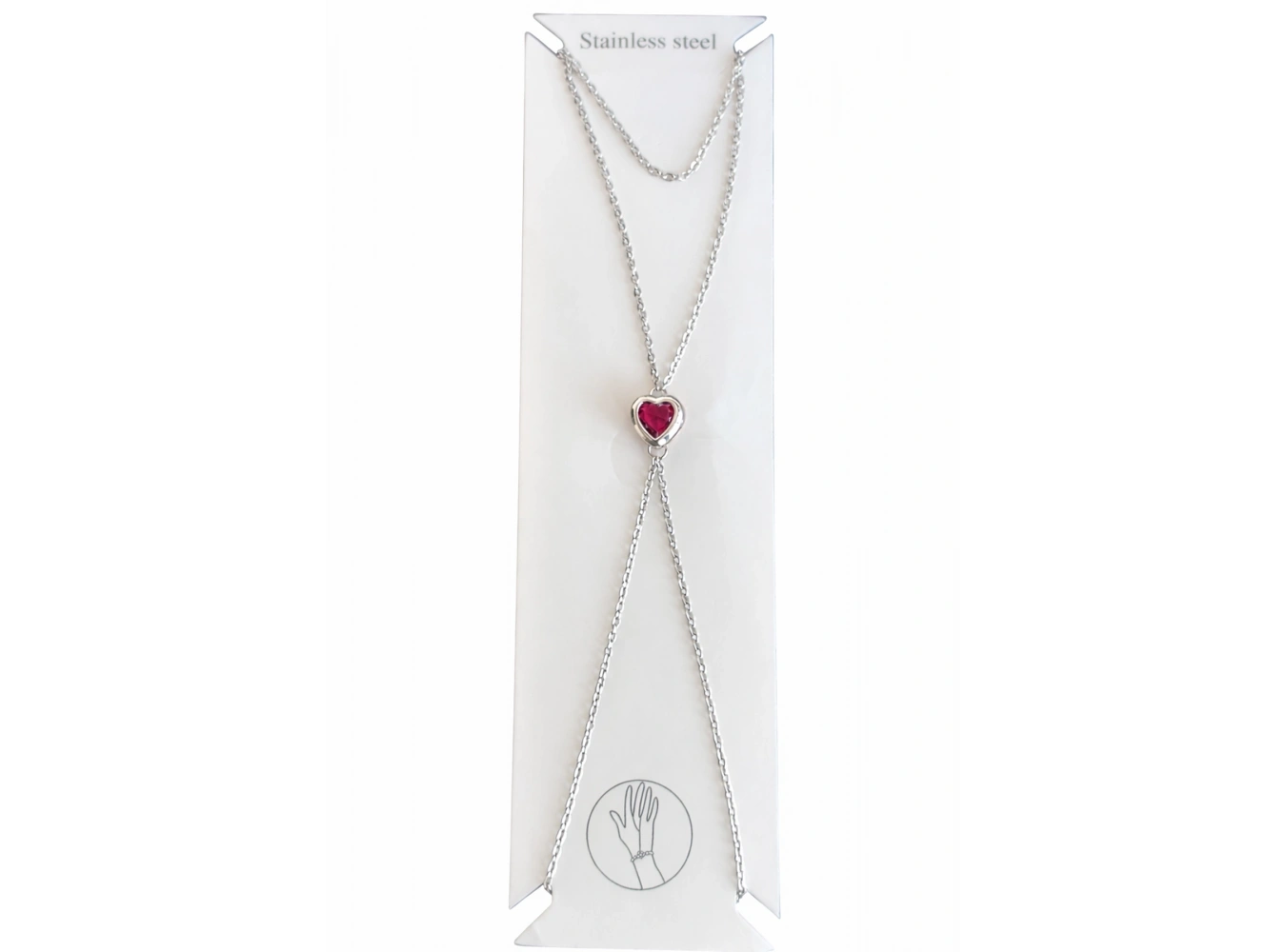 Gümüş Renk Kalp Figürlü Çelik Şahmeran