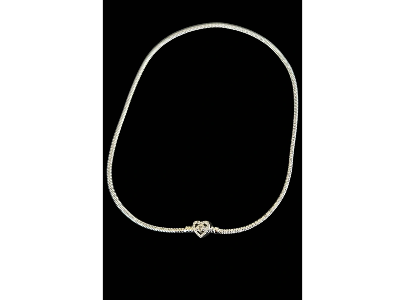 Gümüş Renk Kalp Figürlü Kolye